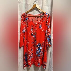 Floral Red Women's Top